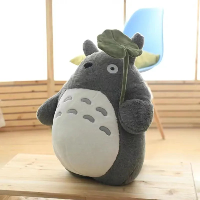 Hot Sale Totoro Plush Toy Cute Plush Cat Japanese Anime Figure Doll Plush Totoro With Lotus Leaf Kid Toy Birthday Christmas Gift