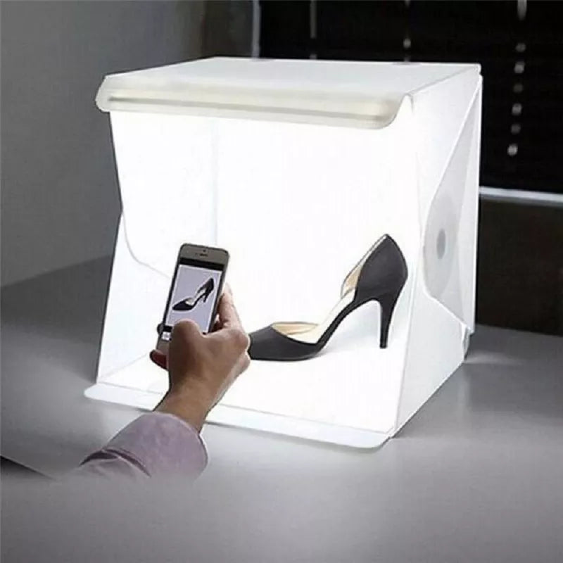 Portable Folding Lightbox Photography LED Light Room Photo Studio Light Tent Soft Box Backdrops Photobox for DSLR Camera