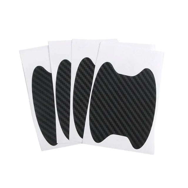 4Pcs/Set Car Door Sticker Carbon Fiber Scratches Resistant Cover Auto Handle Protection Film Exterior Styling Car Accessories