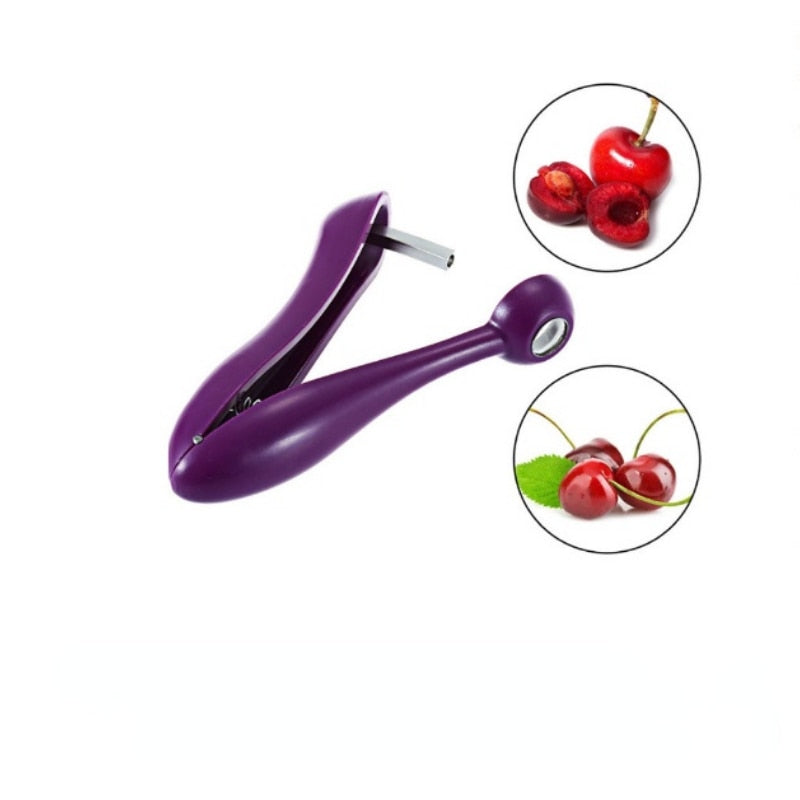 New 5'' Cherry Fruit Kitchen Pitter Remover Olive Corer Remove Pit Tool Seed Gadge Fruit and Vegetable Tools Cherry Pitter