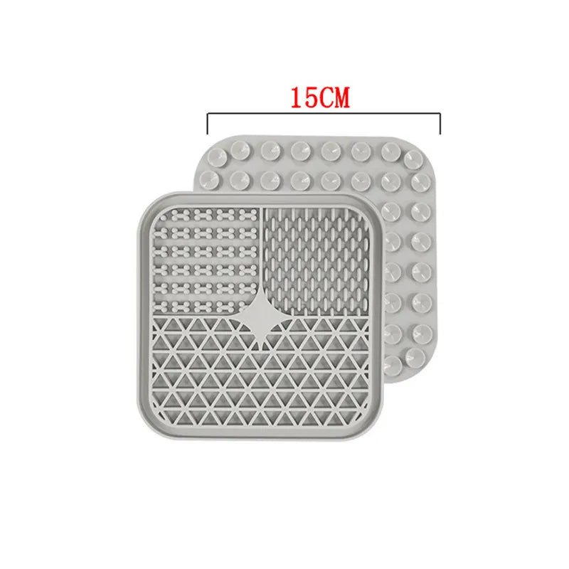 Pet Supplies Dog Cat Lick Pad Square Round Sucker Slow Food Pad Shower Distraction Pad Silicone Lick Pad Slow Food Tray