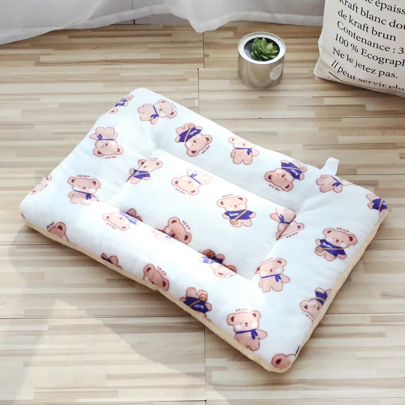 Soft Cat Bed Mats Short Plush Pet Sleeping Bed Mats for Cats Small Dogs Cute Pet Pad Blanket Warm Kitten Cushion Cat Accessories