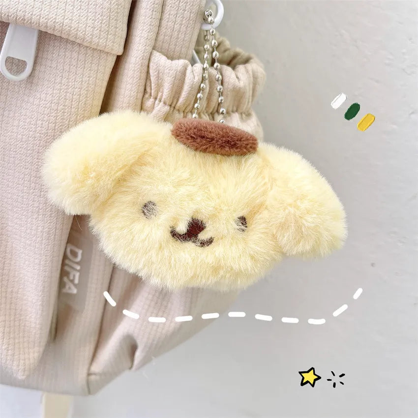 Sanrio Plush KeyChain Purse Bag Hello Kitty Doll keyring Anime Stuffed Backpack Pendant Melody Cinnamoroll Cute Wallet Girl Toy