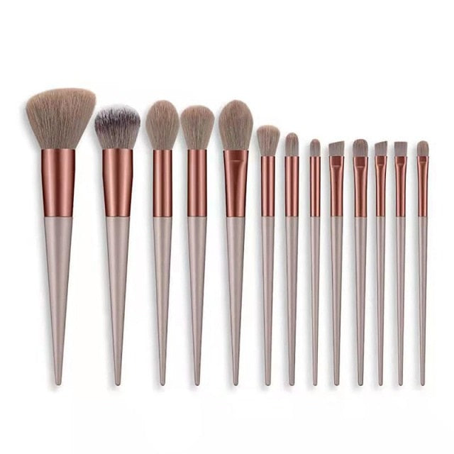 New 13Pcs Makeup Brush Set Makeup Concealer Brush Blush Loose Powder Brush Eye Shadow Highlighter Foundation Brush Beauty Tools