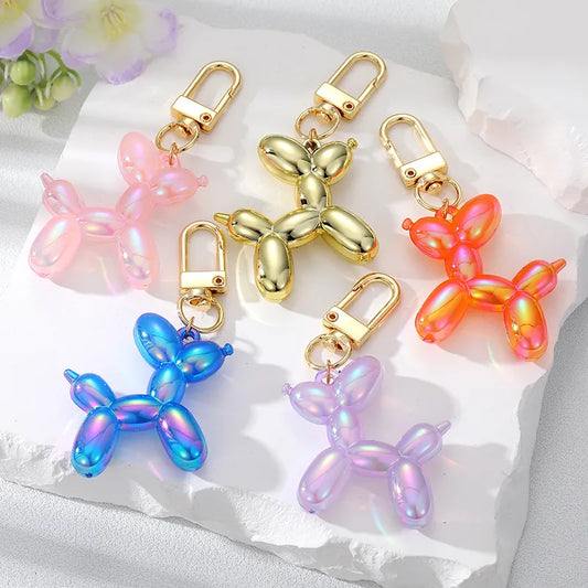1pc Bling Kawaii Cartoon Animal Couple Keychains Key Ring For Women Men New Colorful Cute Pet Bag Car Holder Airpods Box Jewelry