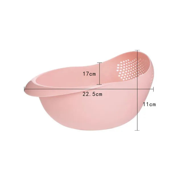 Rice Sieve Plastic Colander Kitchen Drain Basket with Handles Rice Bowl Strainer Strainer Basket Sink Drain Kitchen Tools