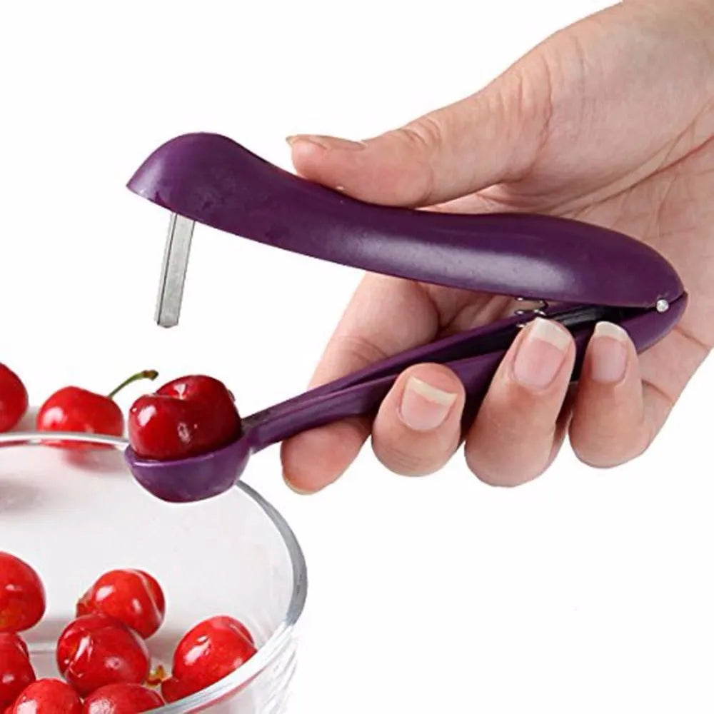 New 5'' Cherry Fruit Kitchen Pitter Remover Olive Corer Remove Pit Tool Seed Gadge Fruit and Vegetable Tools Cherry Pitter