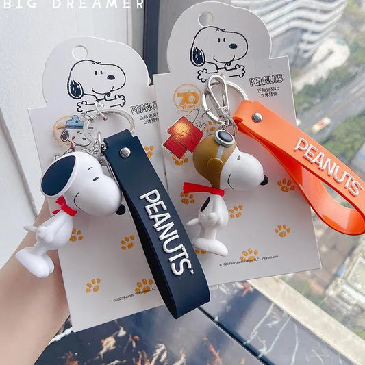 2023 Kawaii Sanrio New Snoopy Cartoon Schoolbag Charm Pendant Bag Jewelry Car Keychain Gift for Girls Toys for Girls