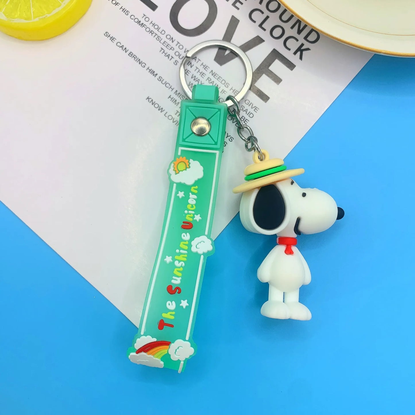 Kawaii Snoopy Charlie Brown Plushie Cartoon Cute Dolls Ins Pvc Bag Charm Keychain Anime Plush Toys for Girl Birthday Gift