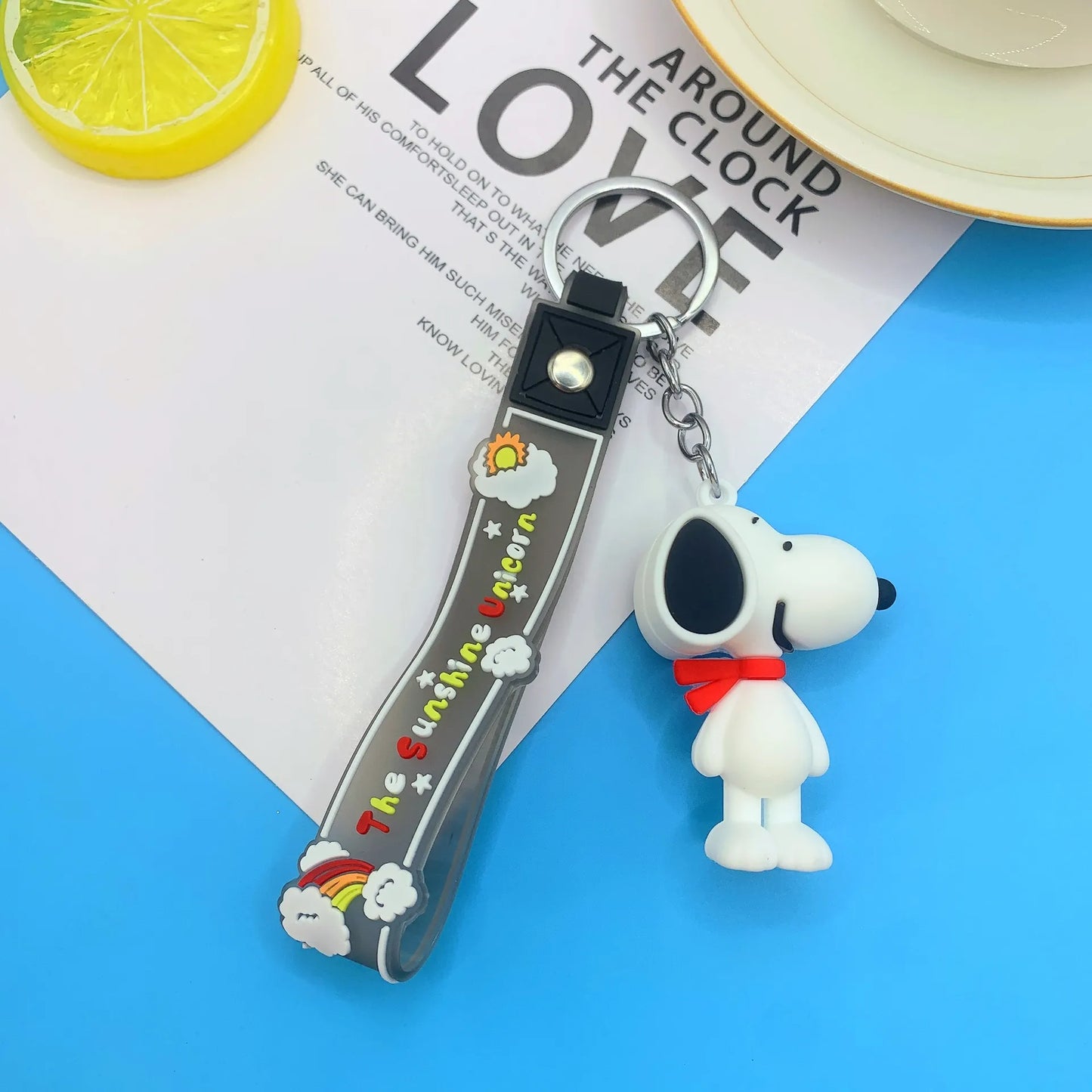 Kawaii Snoopy Charlie Brown Plushie Cartoon Cute Dolls Ins Pvc Bag Charm Keychain Anime Plush Toys for Girl Birthday Gift