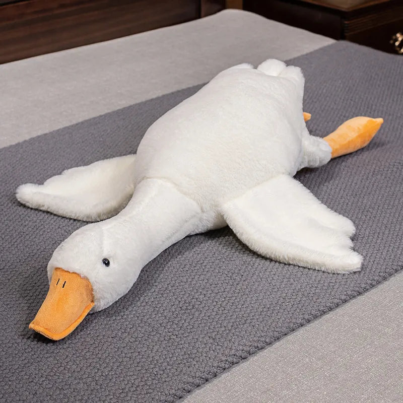 Big Size Fluffy Duck Plush Toys Sleep Pillow Cute Animal Stuffed Swan Goose Plush Dolls Floor Mat Kids Girls Birthday Gift