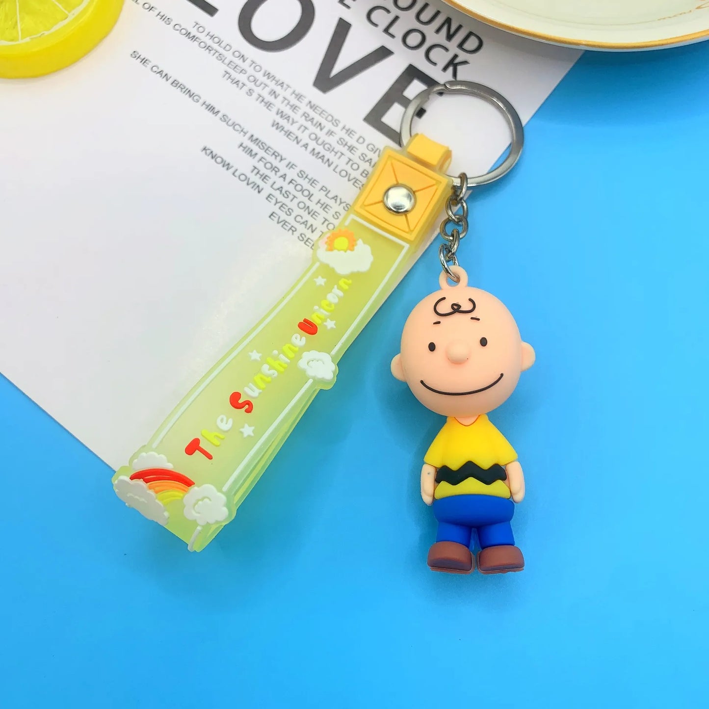 Kawaii Snoopy Charlie Brown Plushie Cartoon Cute Dolls Ins Pvc Bag Charm Keychain Anime Plush Toys for Girl Birthday Gift